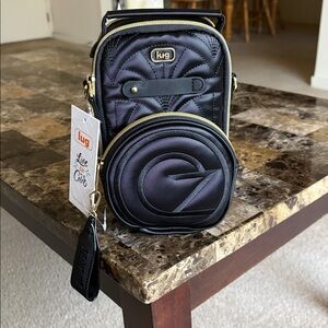 Lug Wicked x Lug Skeeter Mini Bridge SE Satin Luxe VL Crossbody Bag-Black-NWT